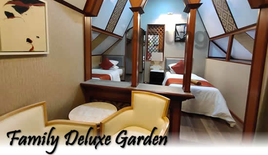 family deluxe garden twin bed